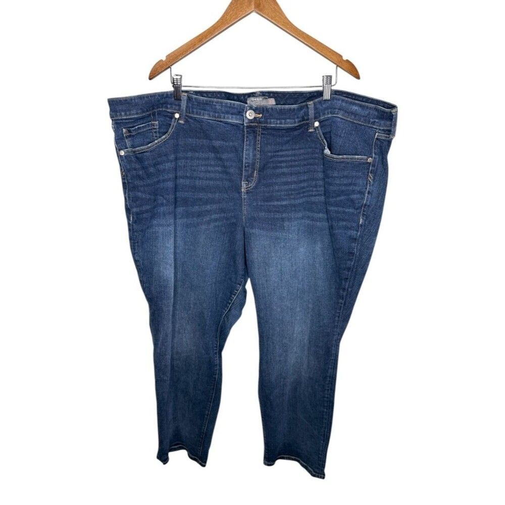 Torrid Boyfriend Straight Jeans Vintage Stretch Dark Wash Plus Size 28R